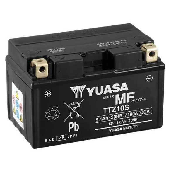 Batterie yuasa moto ttz10sbs sans entretien 12v 86ah 